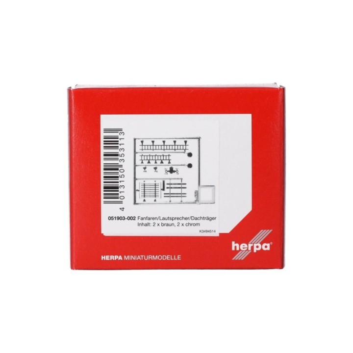 Herpa Tilbehør Dachträger (chrom / brun) – produktbillede 2