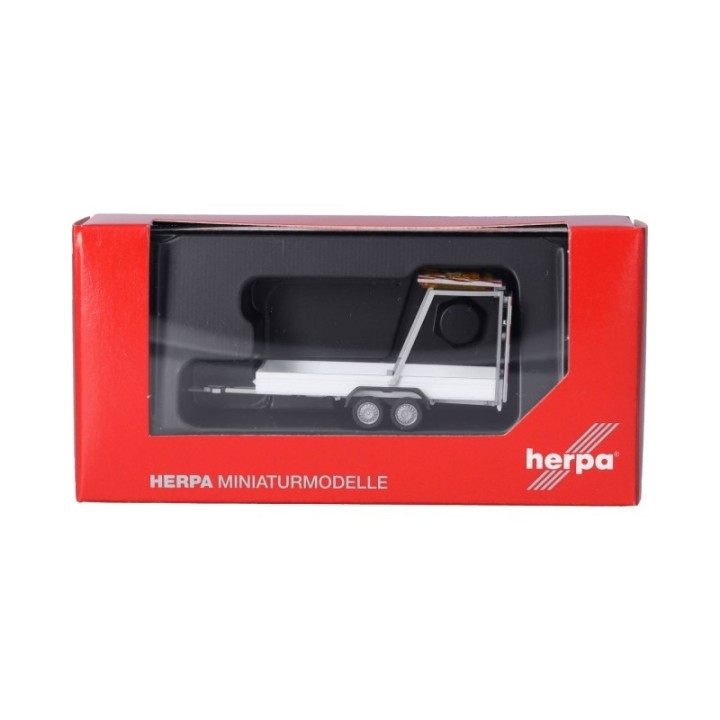 Herpa Verkehrssicherungsanhænger 2-akslet hvid – produktbillede 5