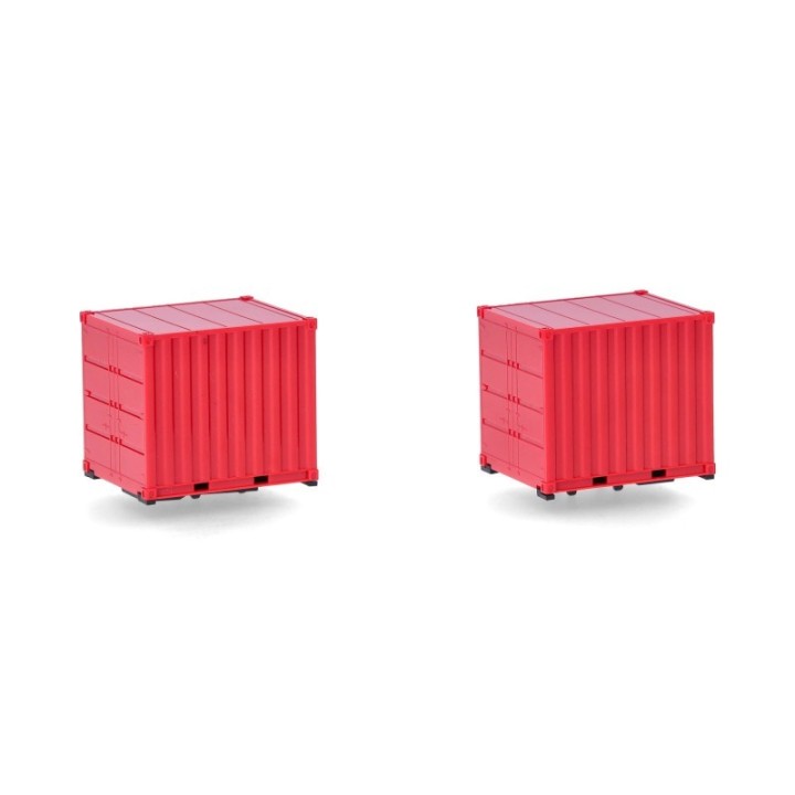 Herpa 2x 10ft Container rød – produktbillede 2