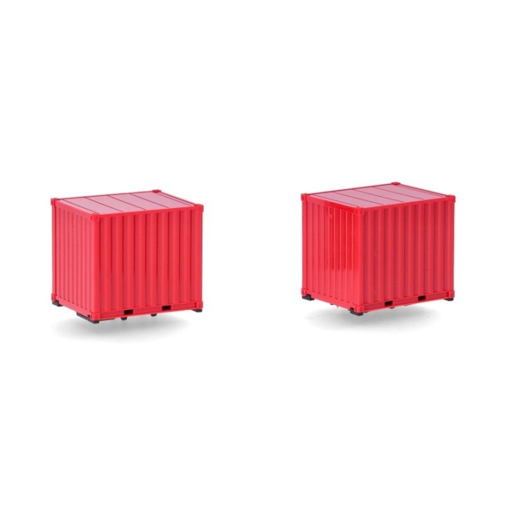 Herpa 2x 10ft Container rød – produktbillede 3