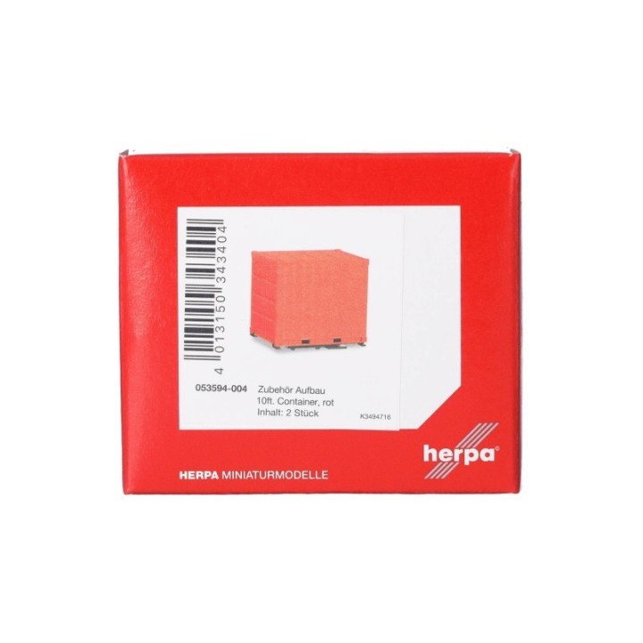 Herpa 2x 10ft Container rød – produktbillede 4