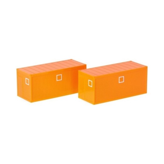 Herpa 2x Baucontainer kommunalorange
