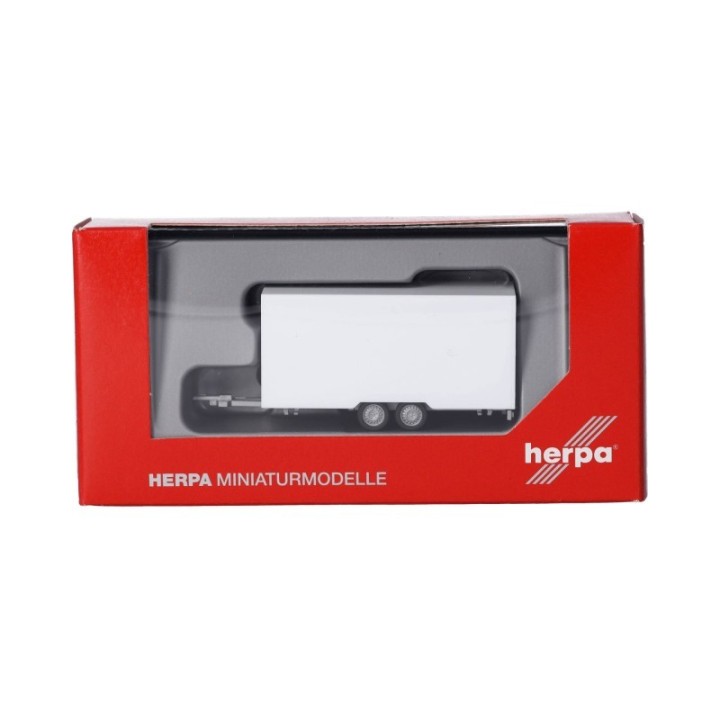 Herpa Kofferanhænger 4 7m für PKW/Transporter hvid – produktbillede 5