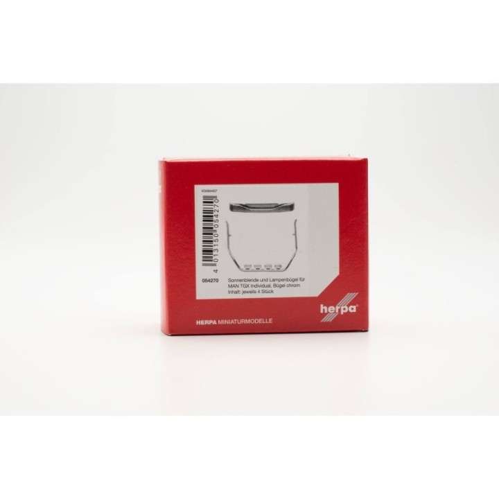 Herpa Tilbehør solskærm und Lampenbügel für MAN TGX Individual Bügel chrom (4 Set) – produktbillede 4