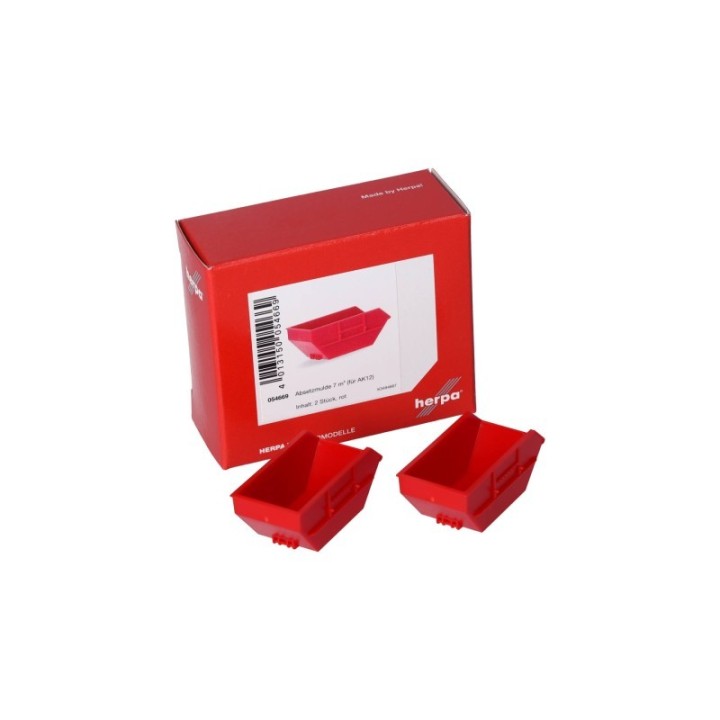 Herpa Absetzmulde klein (2 stk.) rød – produktbillede 2