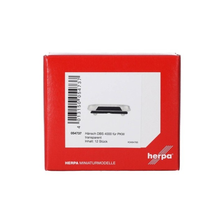 Herpa Tilbehør Hänsch DBS 4000 für PKW transparent (12 stk.) – produktbillede 2