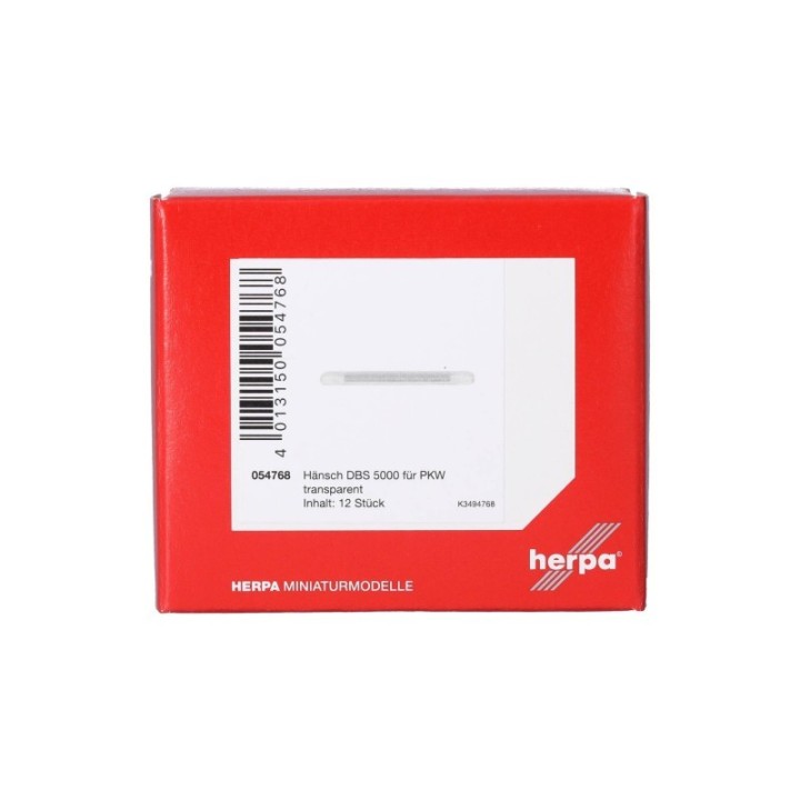 Herpa Tilbehør Hänsch DBS 5000 für PKW transparent (12 stk.) – produktbillede 3