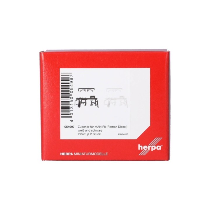 Herpa Tilbehørsatz MAN F8 tagspoiler Stoßstange Windleitecken Spritzlappen Kotflügel vorne – produktbillede 2