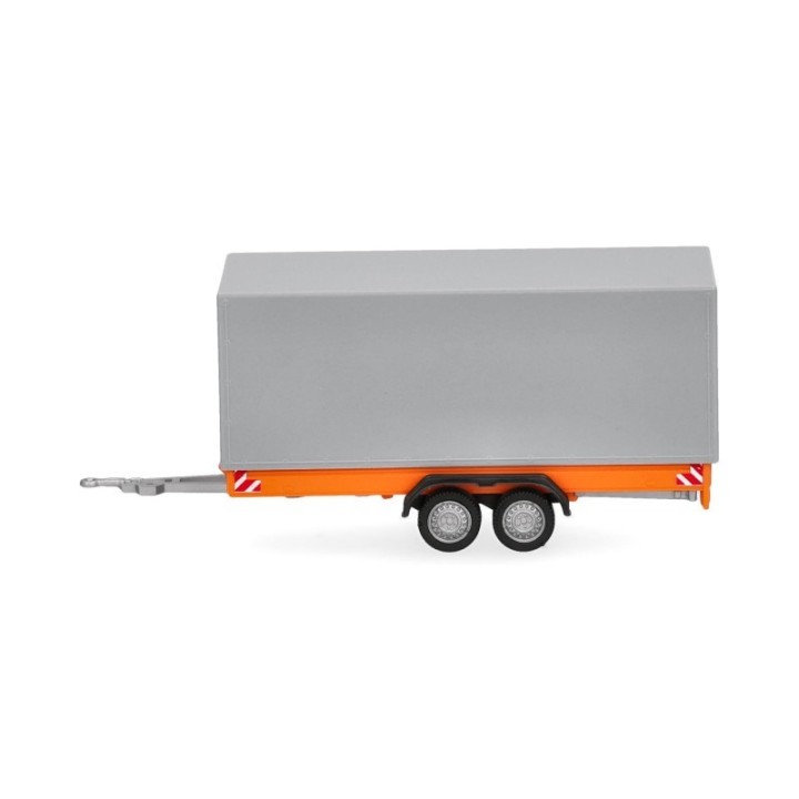 Herpa Tilbehør: Tandem-presenningnanhænger für LKW 7 5t orange/grå – produktbillede 4