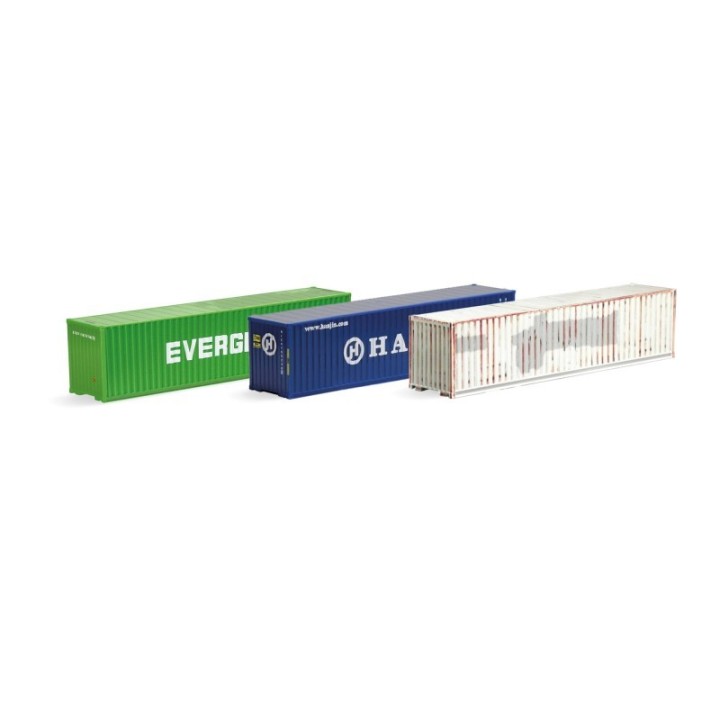 Herpa Tilbehør: TT Container Set Evergreen/Hanjin/gealtert