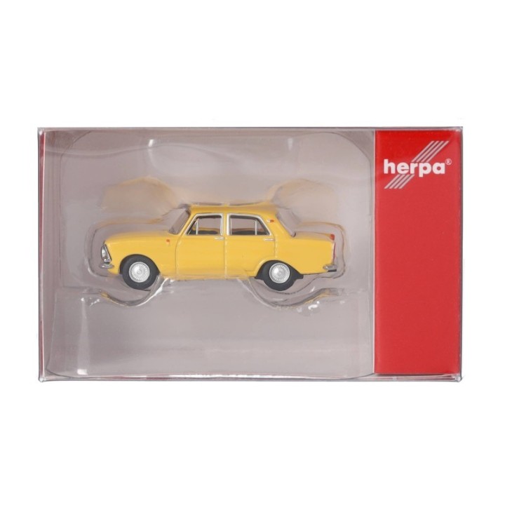Herpa Moskwitsch 408 (Spur TT) gul – produktbillede 5