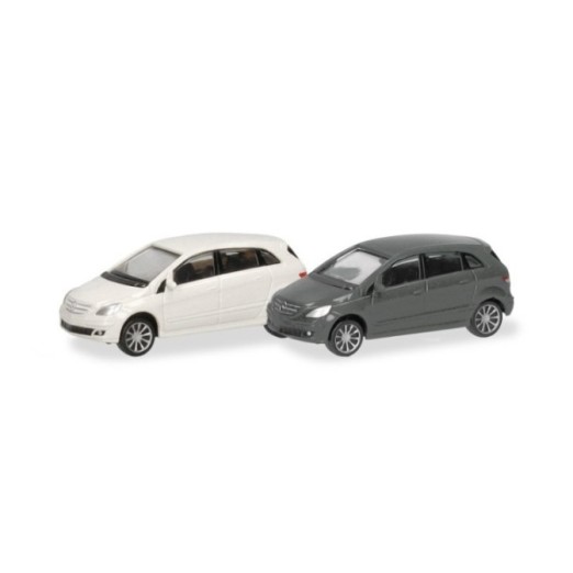 Herpa Spru N 2 stk. Mercedes-Benz B-Klasse calcithvid und mountaingray