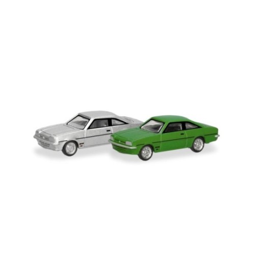 Herpa Spur N 2 stk. Opel Manta B sølv und signalgrøn