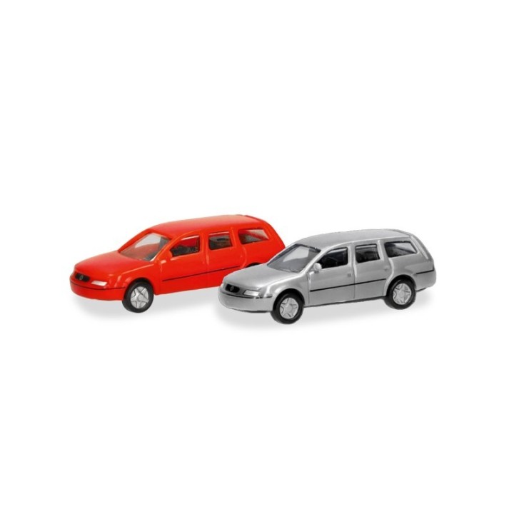 Herpa Spur N 2 stk. VW Passat Variant rød und sølv