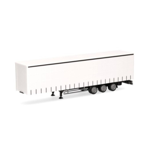 Herpa Lowlinergardintrailertrailer 3-akslet chassis sort