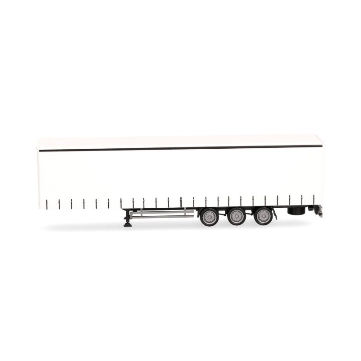 Herpa Lowlinergardintrailertrailer 3-akslet chassis sort – produktbillede 4