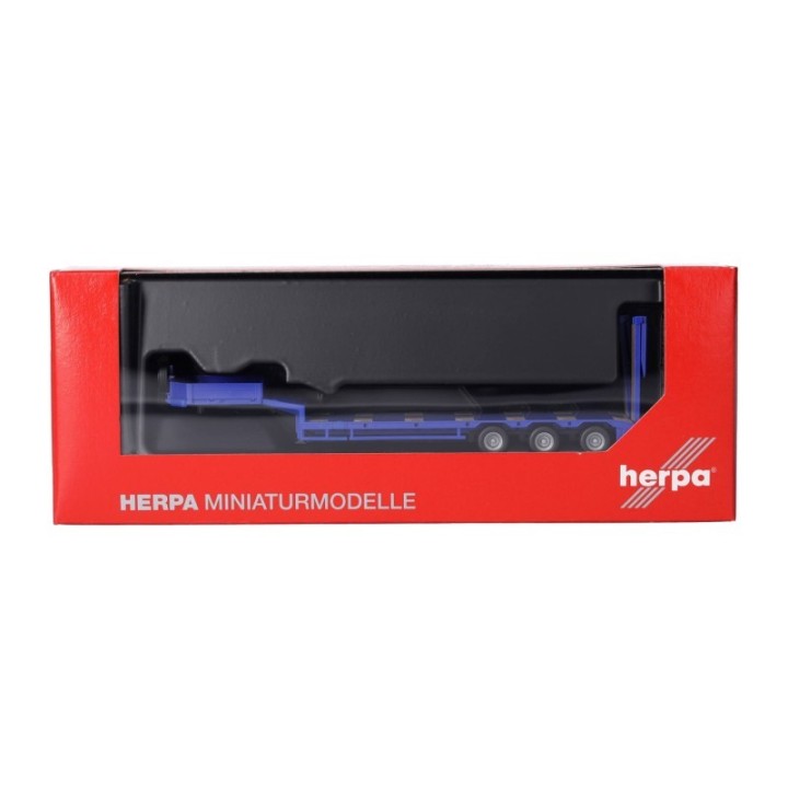 Herpa Goldhofer Semitieflader mit Rampen 3-akslet ultramarinblå – produktbillede 5