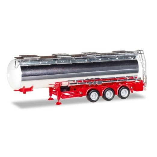 Herpa Chemiechromtanktrailer Feldbinder 32m³ (rød)