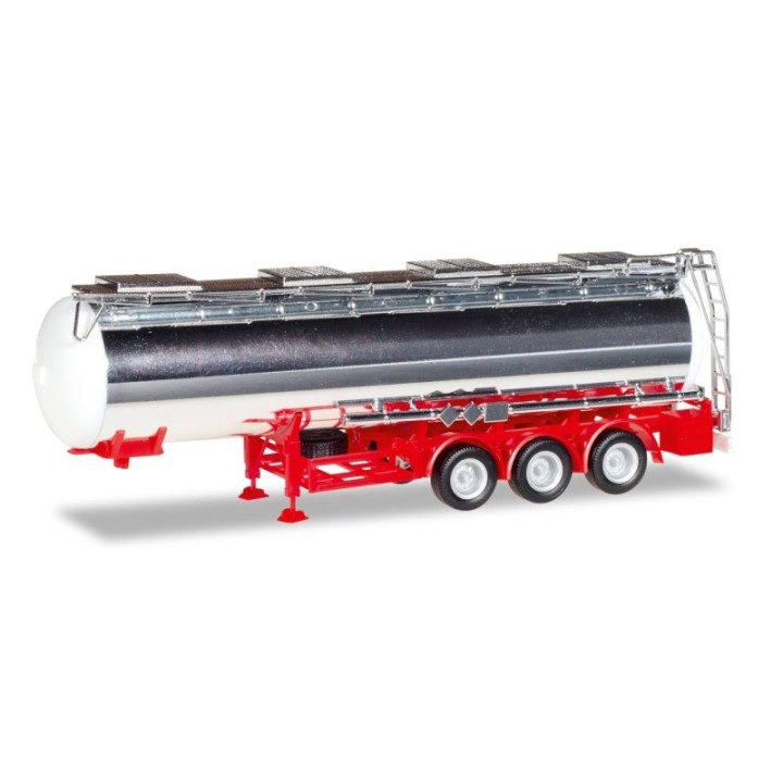 Herpa Chemiechromtanktrailer Feldbinder 32m³ (rød)