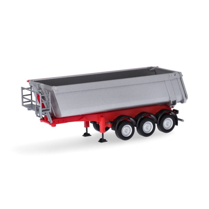 Herpa Schmitz Cargobull Kippsatteltrailer mit Stahlmulde sølvmetallic
