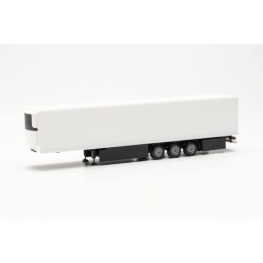 Herpa 15 Meter Kühlkoffer-trailer mit Palettenkasten und hinterer Seitenverkleidung hvid