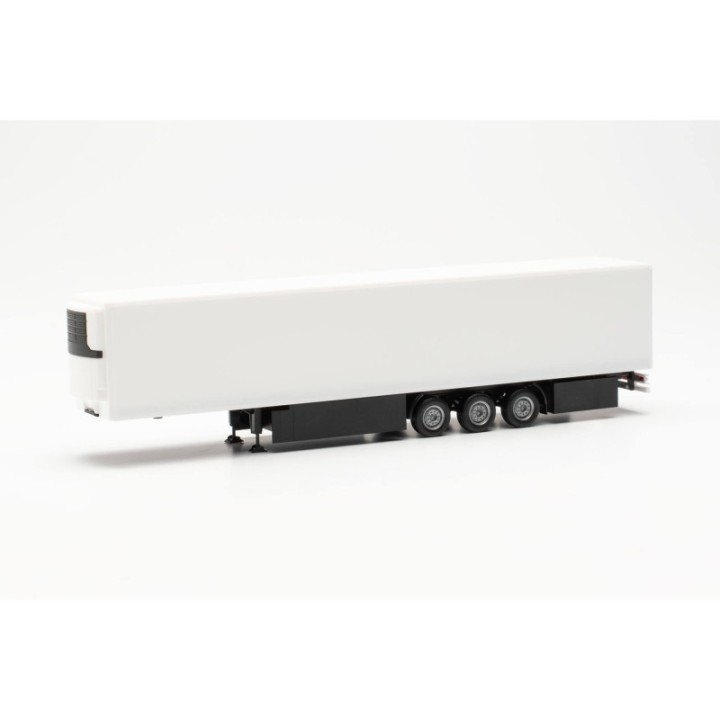 Herpa 15 Meter Kühlkoffer-trailer mit Palettenkasten und hinterer Seitenverkleidung hvid