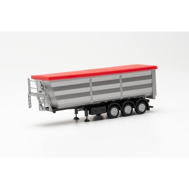 Herpa Stahlmuldentrailer sølv