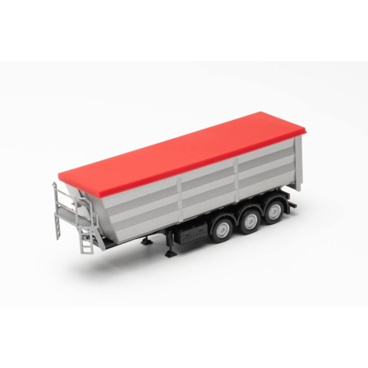 Herpa Stahlmuldentrailer sølv – produktbillede 3