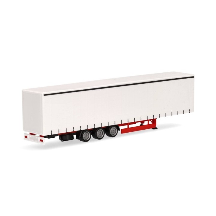 Herpa Lowlinergardintrailertrailer 15m 3-akslet hvid – produktbillede 2