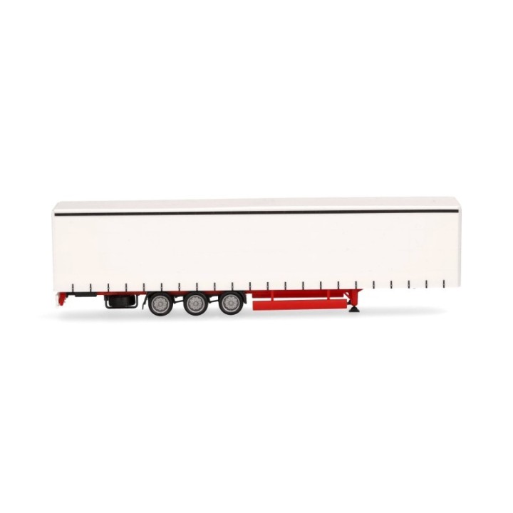 Herpa Lowlinergardintrailertrailer 15m 3-akslet hvid – produktbillede 3