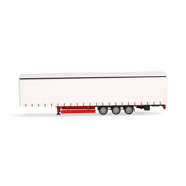 Herpa Lowlinergardintrailertrailer 15m 3-akslet hvid – produktbillede 4