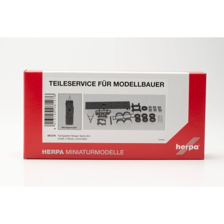 Herpa Reservedelsservice chassis Hänger 3-akslet 8m 2 stk – produktbillede 3
