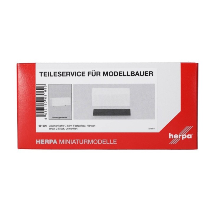 Herpa Reservedelsservice Volumenkoffer für Festaufbauten 7 82m (je 1x LKW und Hänger) – produktbillede 2