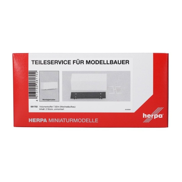 Herpa Reservedelsservice Volumenkoffer für Wechselaufbauten 7 82m (2 stk.) – produktbillede 2