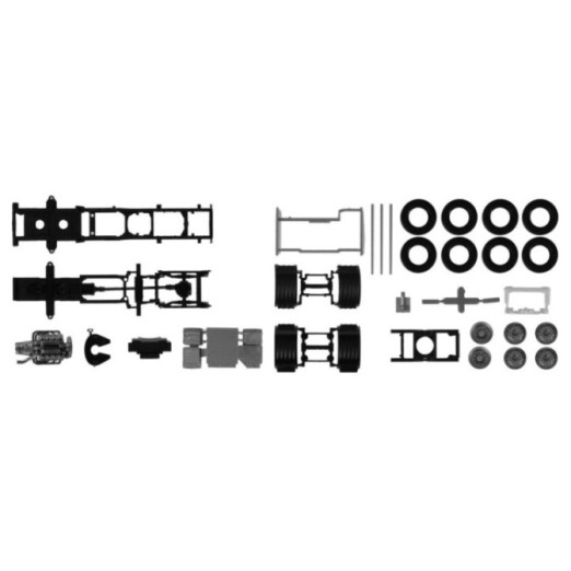 Herpa Chassis für Scania CS/CR 6x2 mit Chassisverkleidung