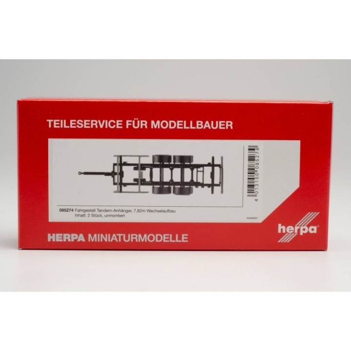 Herpa FG Tandem-anhænger für 7 82m Wechselaufbauten – produktbillede 2