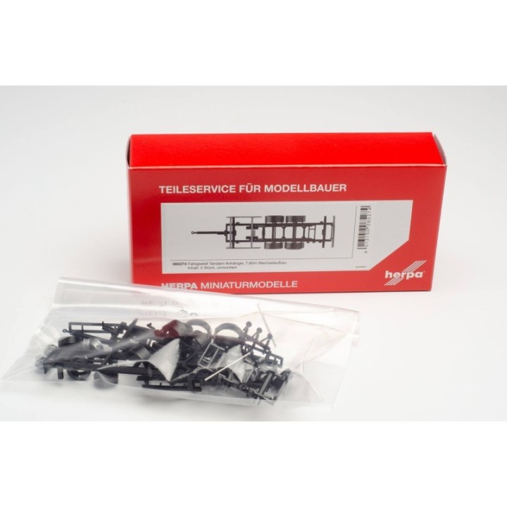 Herpa FG Tandem-anhænger für 7 82m Wechselaufbauten – produktbillede 3