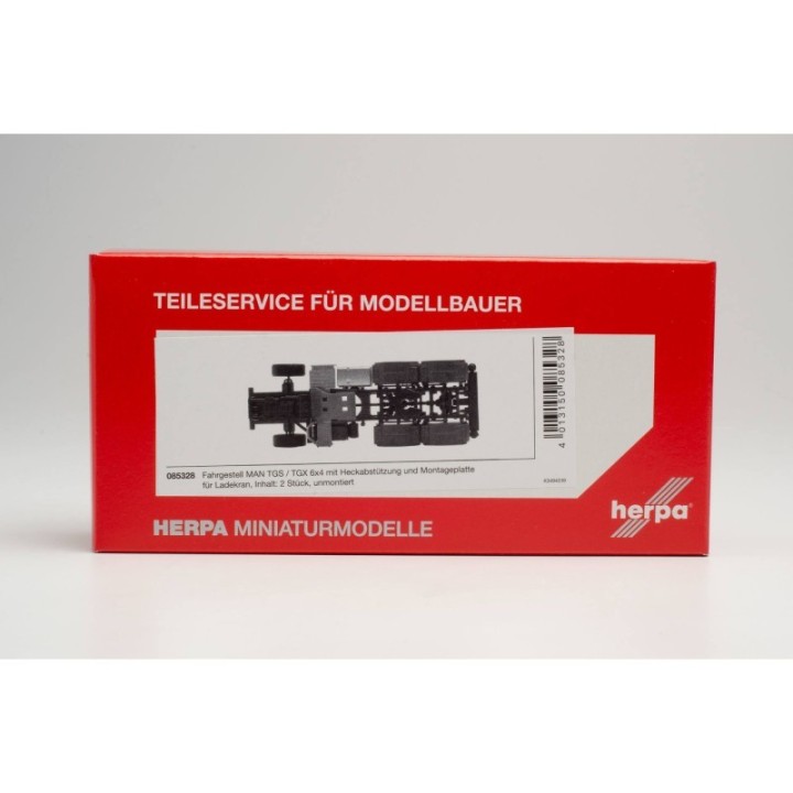 Herpa Chassis MAN 6x4 mit Heckabstützung und Konsole für læssekran – produktbillede 3