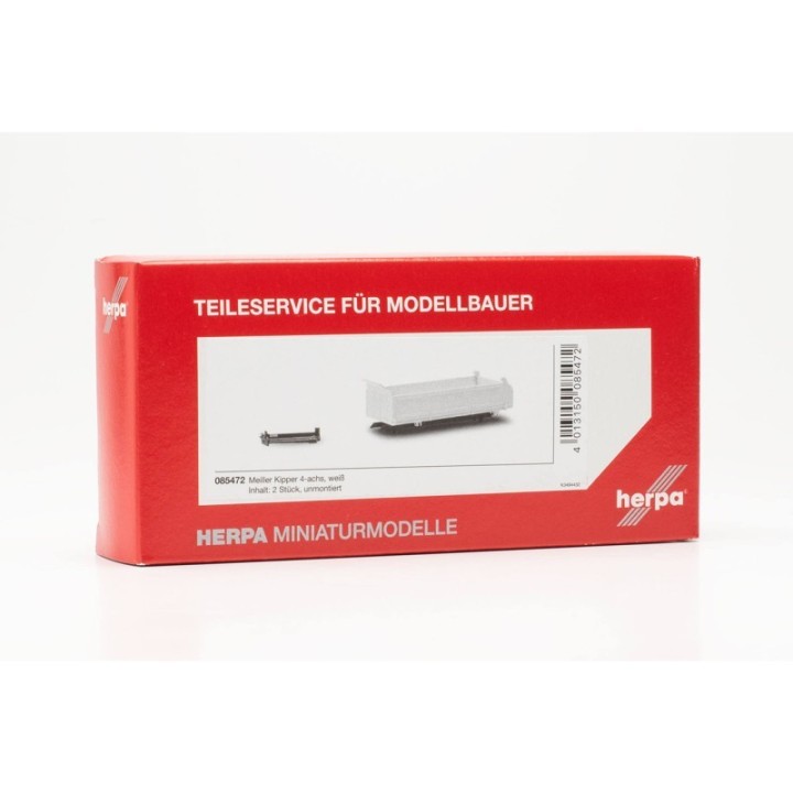 Herpa Reservedelsservice Meiller Kippmulde für 4-achs Kipper hvid (2 stk.) – produktbillede 4