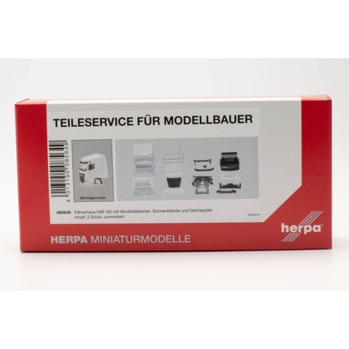 Herpa Reservedelsservice førerhus DAF XG mit vindafviseren und tagspoiler 2 stk – produktbillede 3
