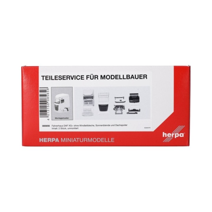 Herpa Reservedelsservice førerhus DAF XG+ uden vindafvisere tagspoiler und solskærm 2 stk – produktbillede 3
