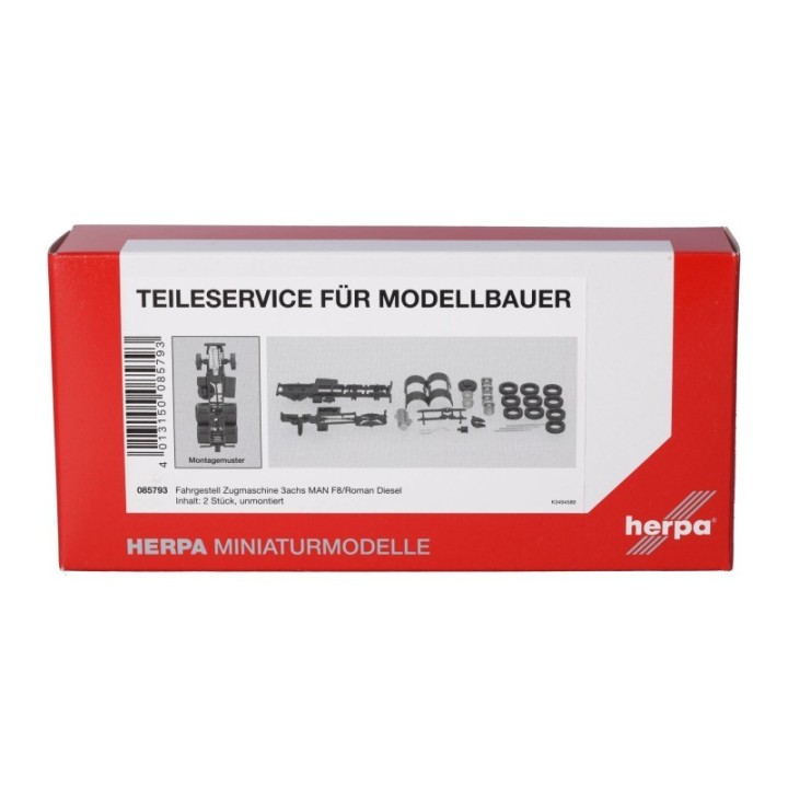 Herpa Reservedelsservice chassis trækker 3-akslet MAN/Roman Diesel (2 stk.) – produktbillede 3