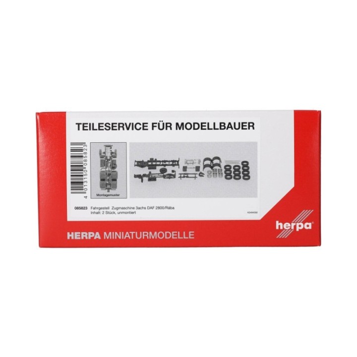 Herpa Reservedelsservice chassis trækker 3-akslet DAF 2800/Rába (2 stk.) – produktbillede 2