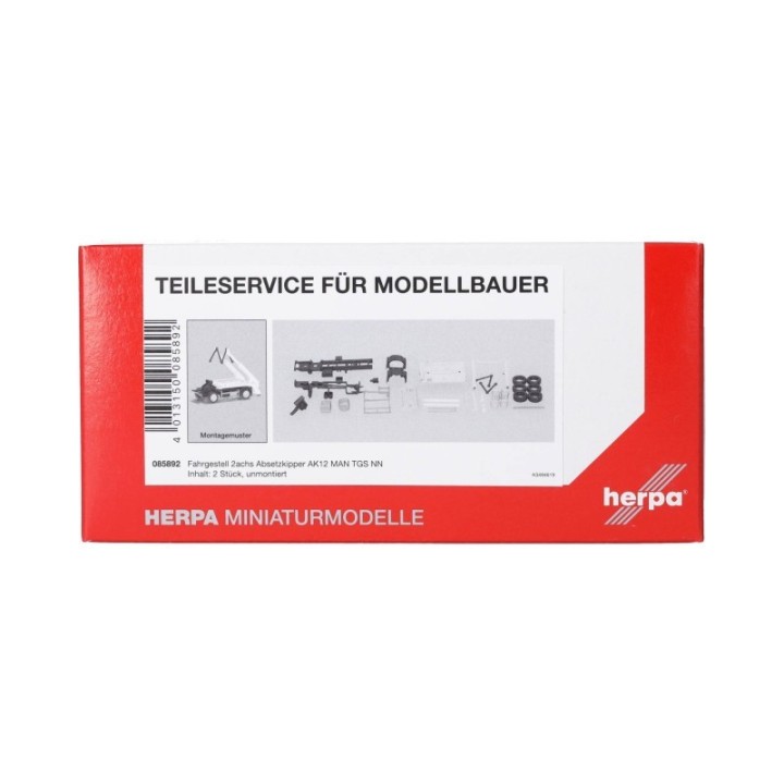 Herpa Reservedelsservice chassis 2a containerbil AK12 MAN TGS NN (uden FH) 2 stk – produktbillede 3