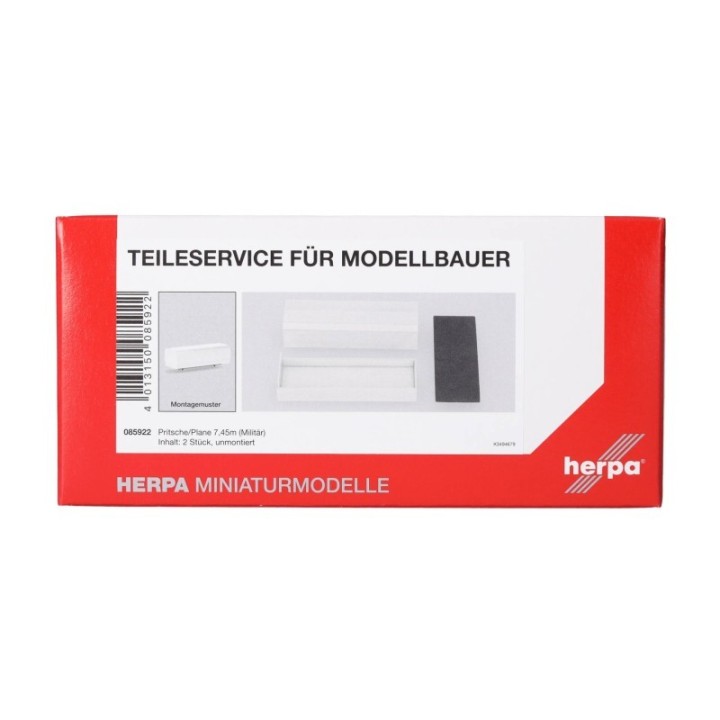 Herpa Reservedelsservice lad/presenning 7 45m (Militär) 2 stk – produktbillede 3