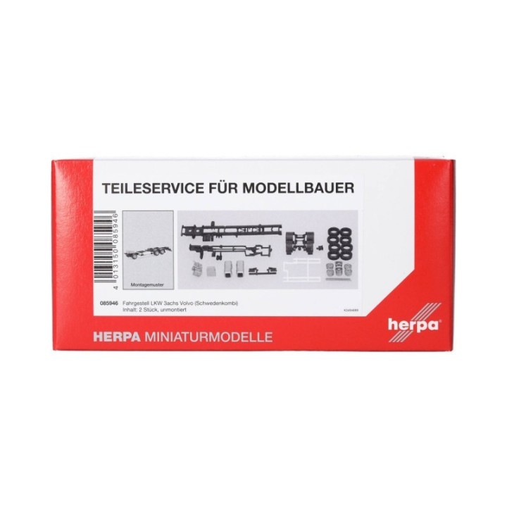 Herpa Reservedelsservice chassis 3-akslet Volvo Schweden (2 stk.)