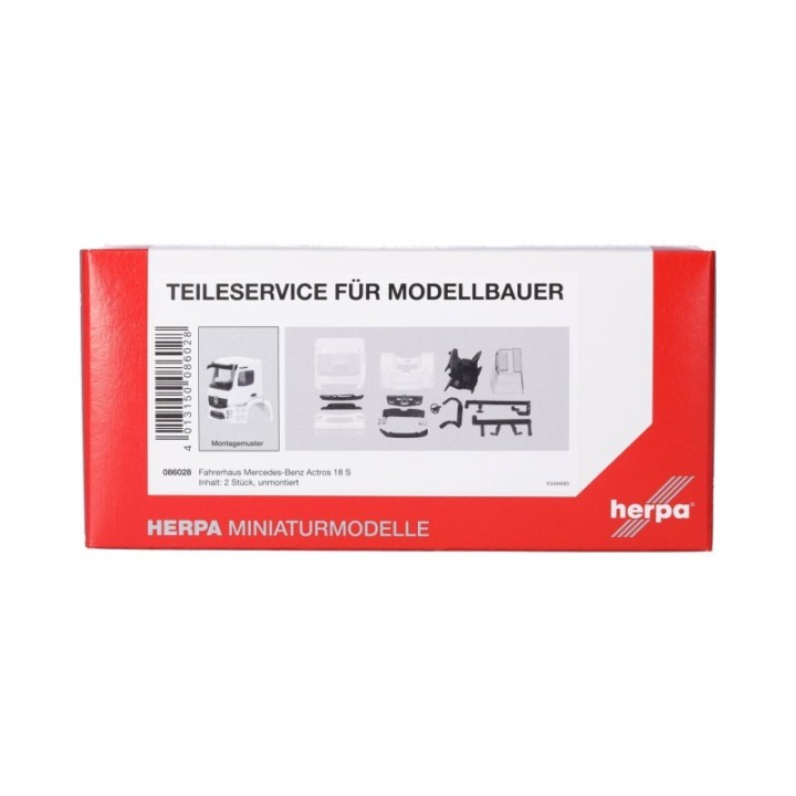 Herpa Reservedelsservice førerhus Mercedes-Benz Actros S hvid (2 stk.)