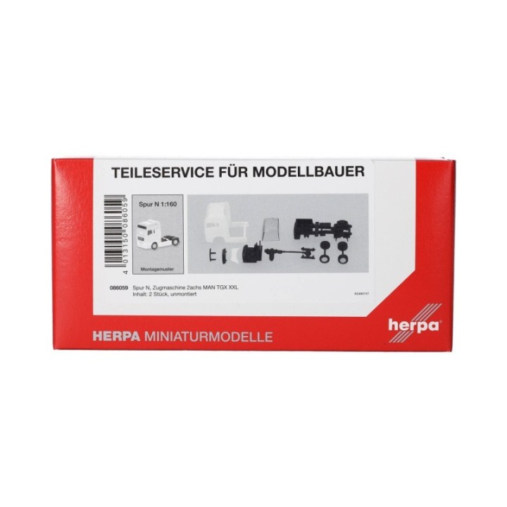 Herpa Reservedelsservice Spur N (1:160) trækker 2-akslet MAN TGX XXL (2008) 2 stk – produktbillede 3