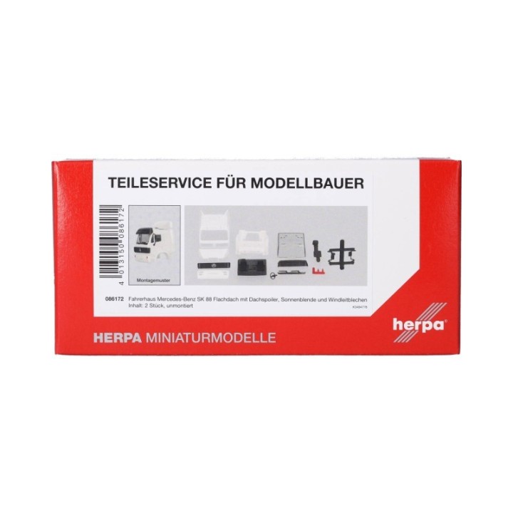 Herpa Reservedelsservice Mercedes-Benz SK88 Flachdach mit vindafviseren tagspoiler solskærm – produktbillede 3