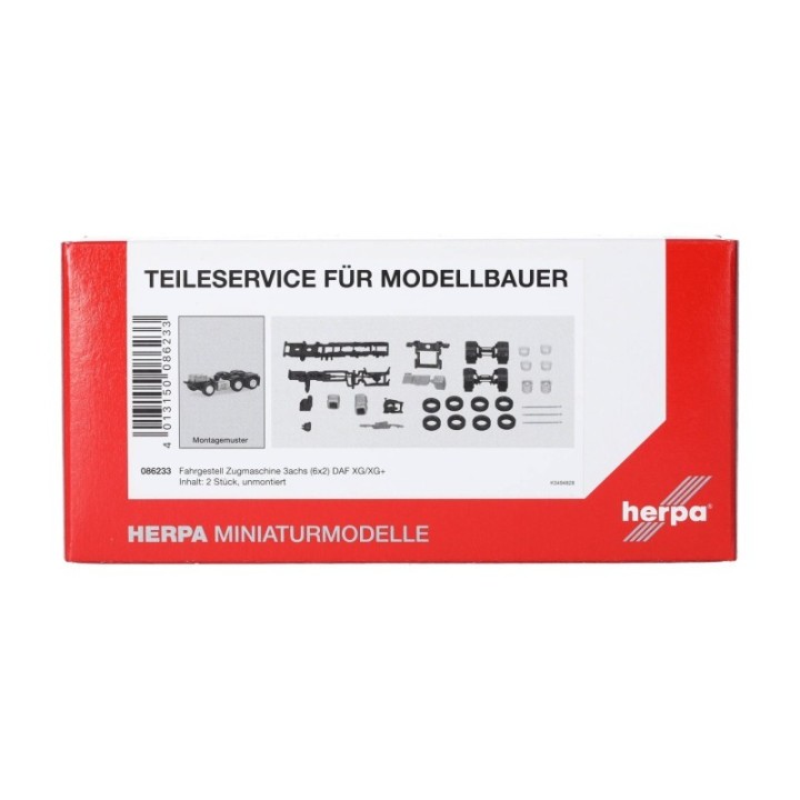 Herpa Reservedelsservice chassis trækker 3-akslet (6x2) DAF XG/XG+ (2 stk.) – produktbillede 3